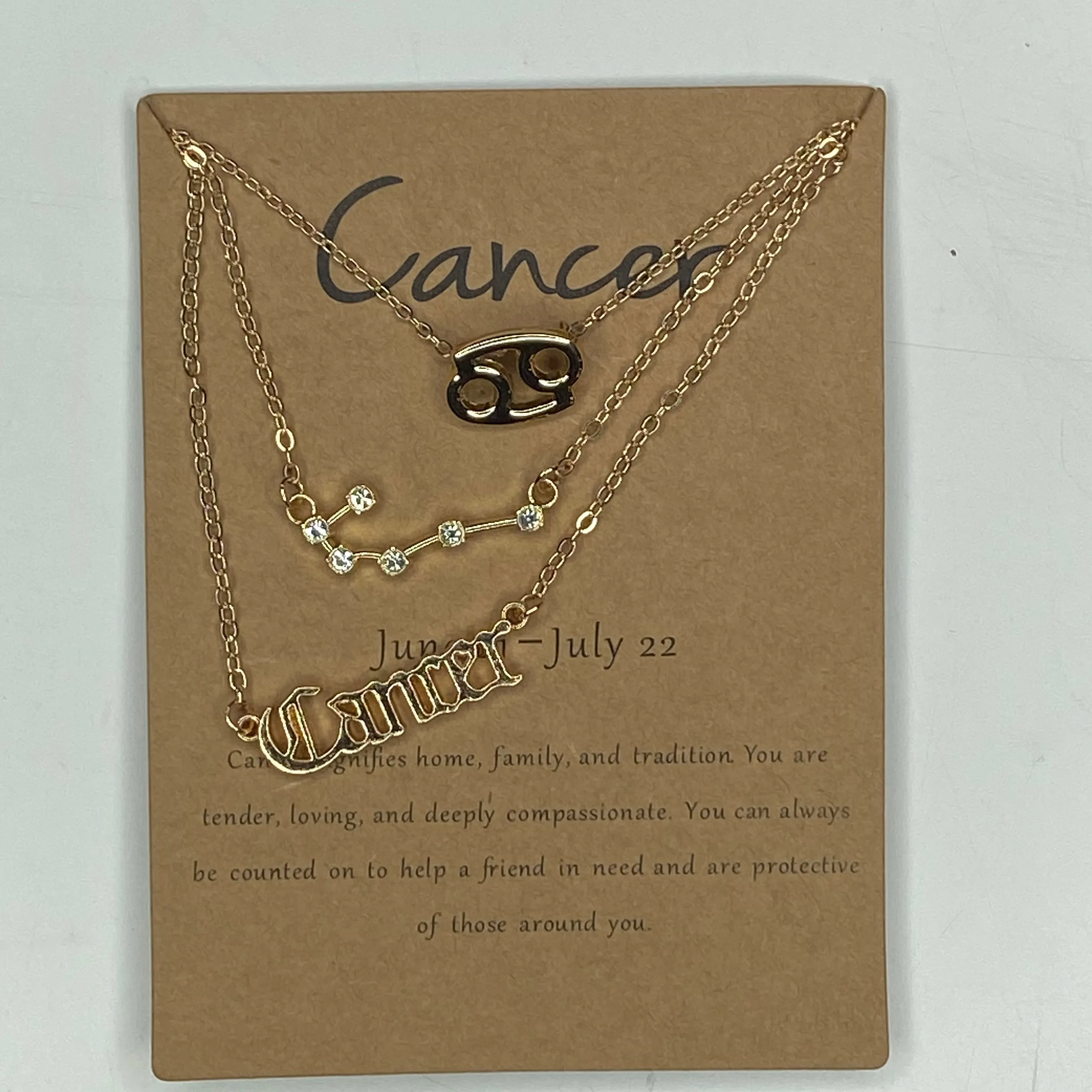 Zodiac Astrological Sign Necklace Set