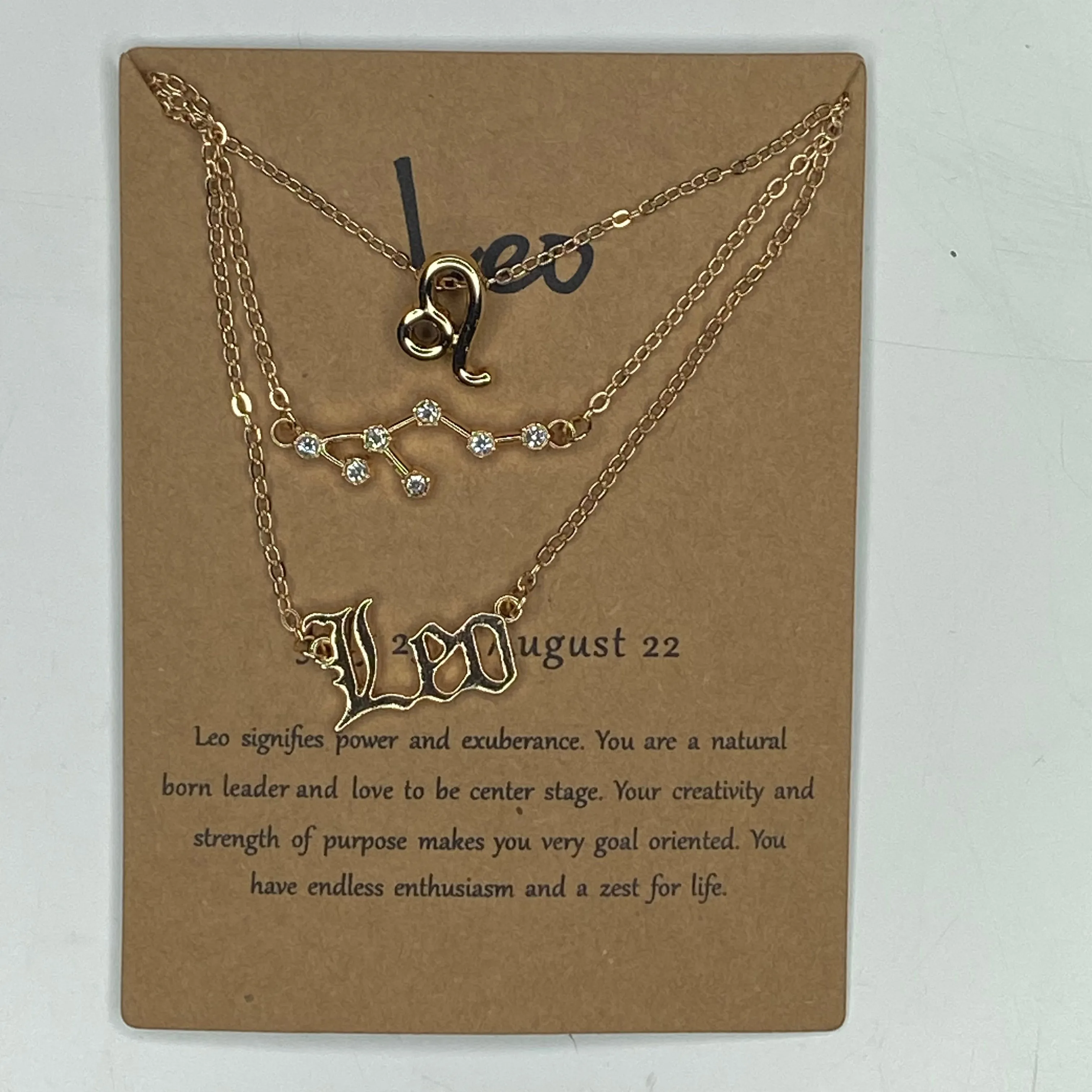 Zodiac Astrological Sign Necklace Set