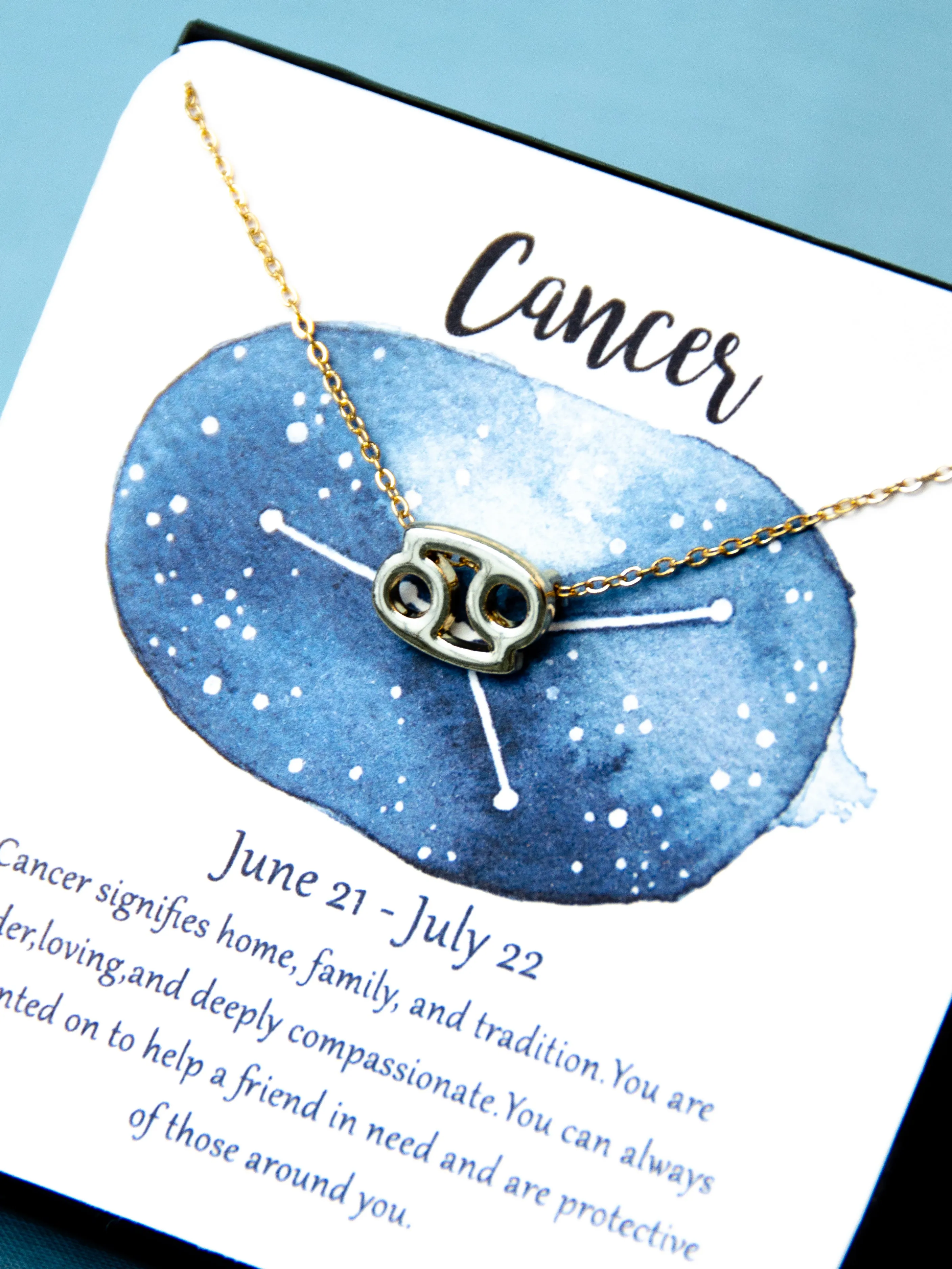 Zodiac Cancer Astrological Necklace
